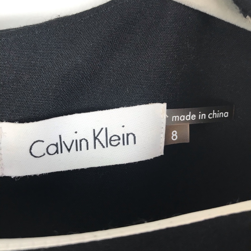 Calvin Klein sleeveless geometric style zip dress - Picture 7 of 8